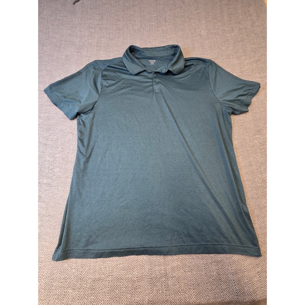 Old Navy Active Cloudmotion Polo Shirt Mens XLT Teal Heather Go-Dry Cool Stretch